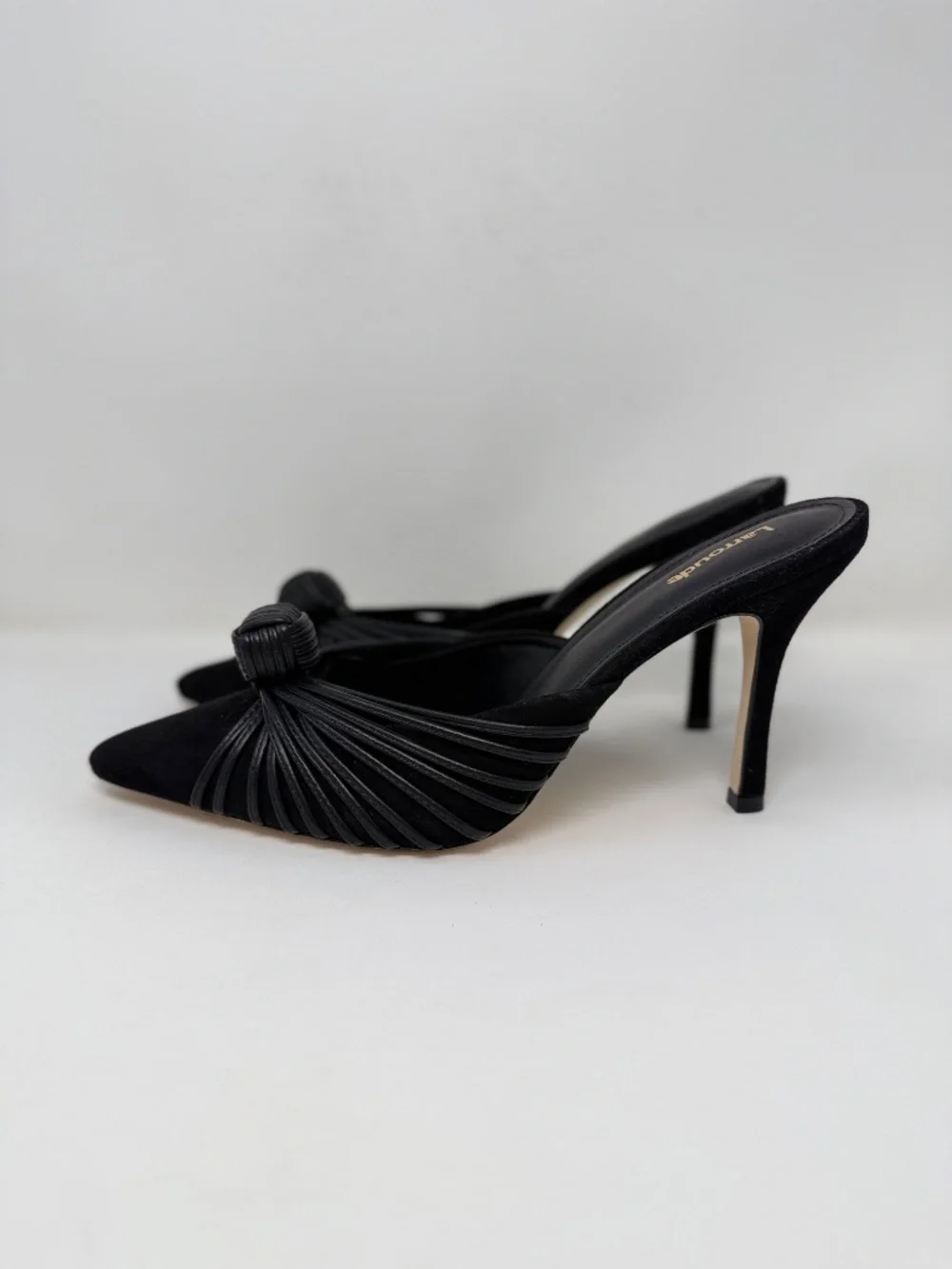 New Larroude Valerie Stiletto Pump Black Sz 10